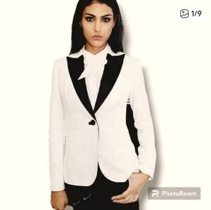 Robert Cavalli H&M Limited Edition Cream Black Blazer